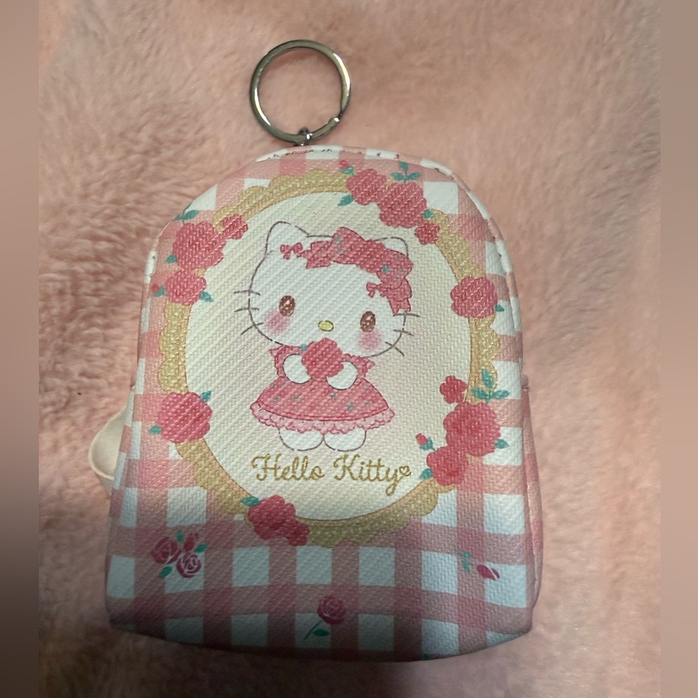 🆕 Hello Kitty Pink and White Mini Backpack Keychain